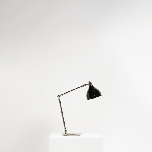 Clara table lamp Tosconova in galvanic finish colour Nickel front lamp off