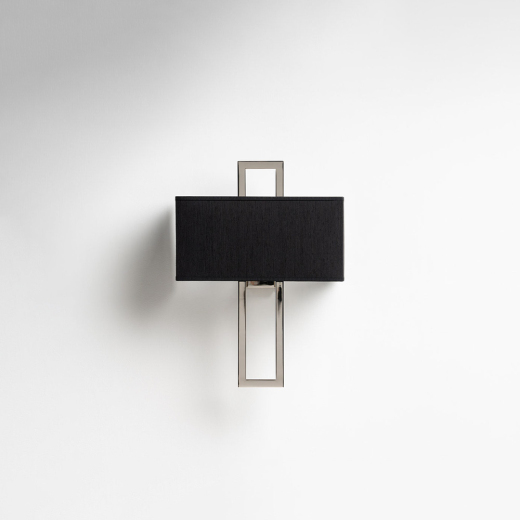 Manhattan wall lamp Tosconova with black lampshade colour 03 front lamp off