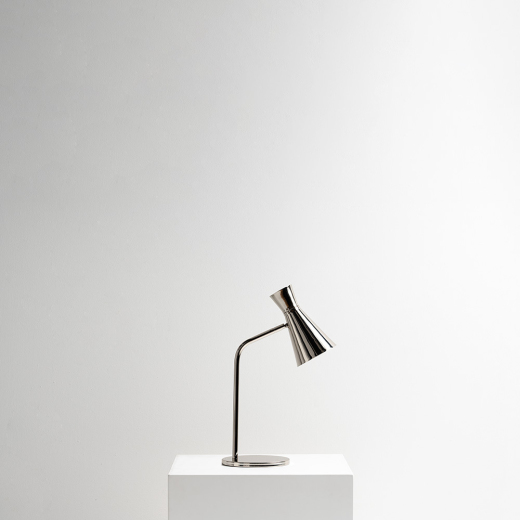 Nelly table lamp Tosconova in galvanic finish colour Nickel side lamp off