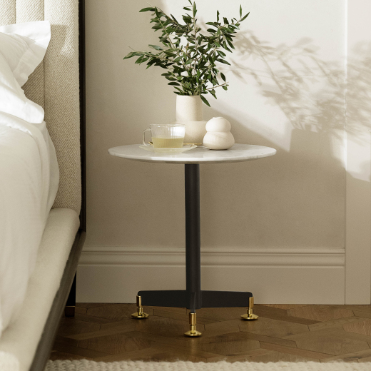 Lalo nightstand Tosconova  with Carrara marble top photo set bedroom