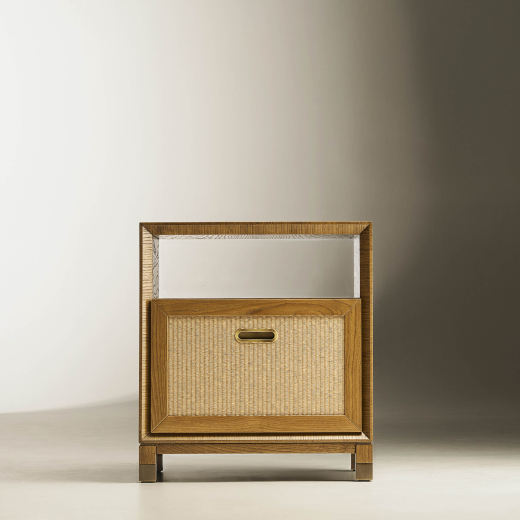 Portisco nightstand Tosconova in Oak wood with finish colour 03 front