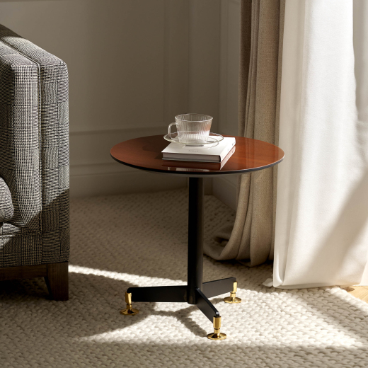 Tavolino Lalo small Table - diameter 45 cm  - Tosconova wood Top ambient