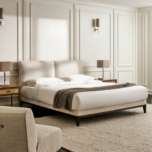 Letto Fiesole Tosconova con rivestimento Salinger I01 foto tre quarti