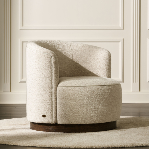 Duna Tosconova armchair with Flair L13 upholstery photo set three quarters
