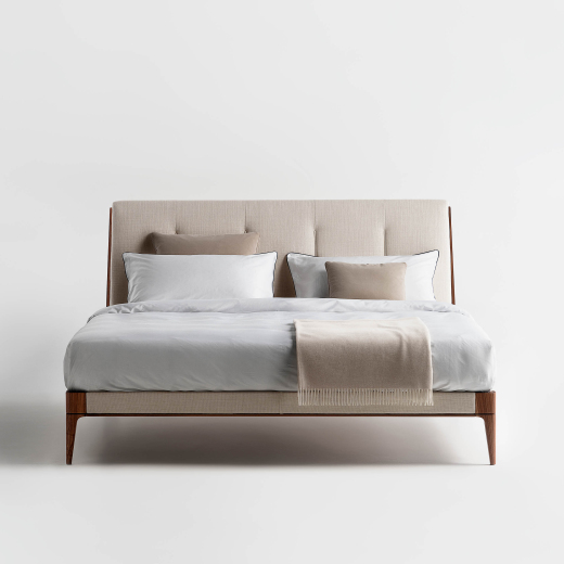 Letto Lungarno Tosconova imbottito con rivestimento Maya L26 foto frontale