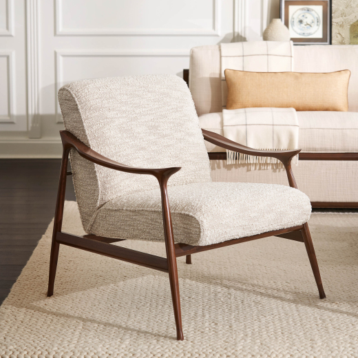 Vivi Tosconova armchair with Atlas R02 upholstery set three quarters