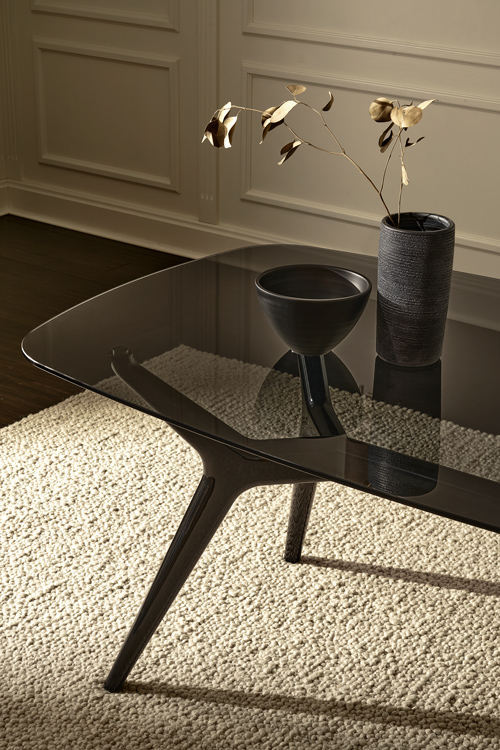 Dark glass top