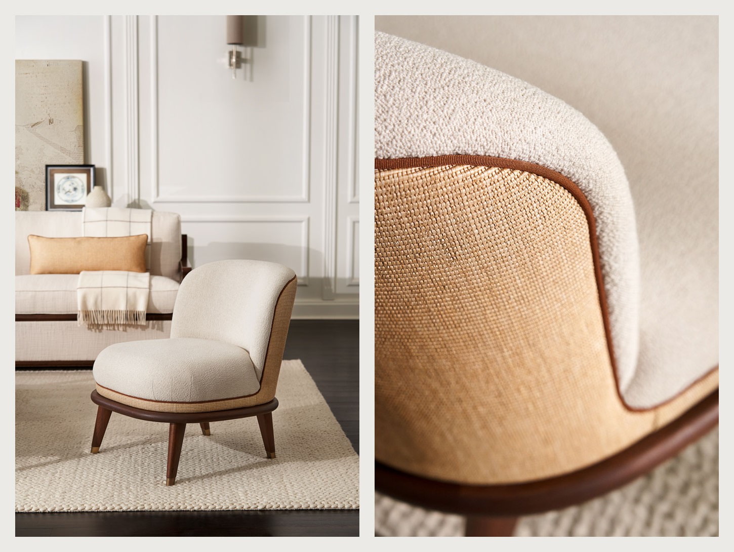 Domitilla Raffia armchair